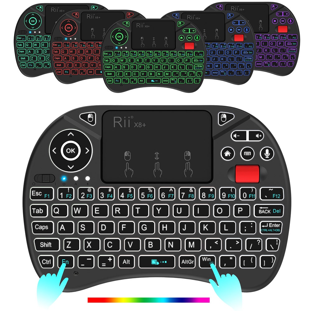 Rii X8 Plus 2.4GHz Wireless Air Mouse Keyboard with Touchpad mini keyboard teclado bluetooth kbs