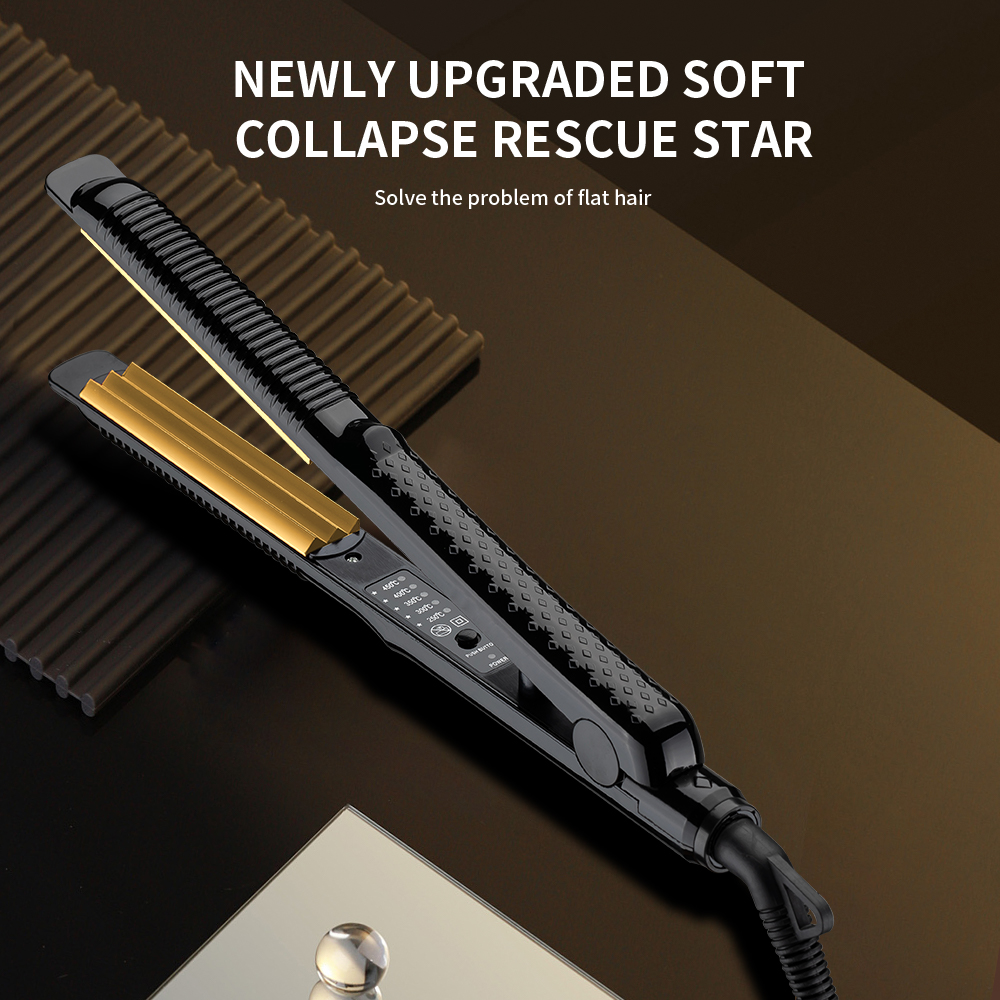 Electric Hair Curling Iron 140-220 PTC Heater Hair Crimper Curler Corn Plate Fluffy Wand Crimping Perm Splint Salon