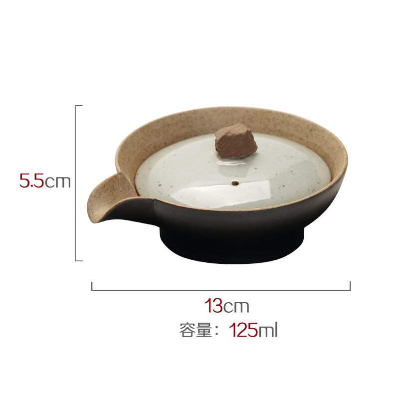 Hand Grab Pot Japanese Stoneware Kung Fu Tea Set Ceramic Gaiwan ... – Vicedeal