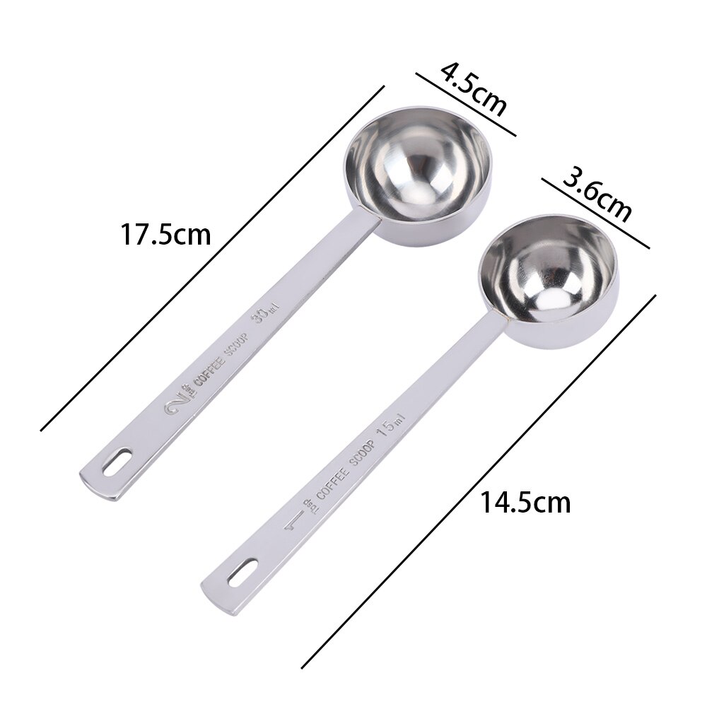 15 ml/30 ml colher de café multifunctionx colher de medição colher de colher copo de aço inoxidável moído colher de sopa de café colher de medição