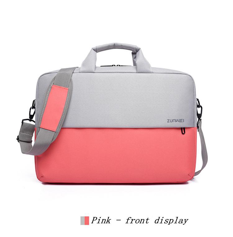 Style15.6 Inch Aktetas Dame Laptoptas Mannen Bussiness Tas Kantoor Tas Handtas Voor Mannen Vrouwen Draagbare Maletin Mujer: Pink