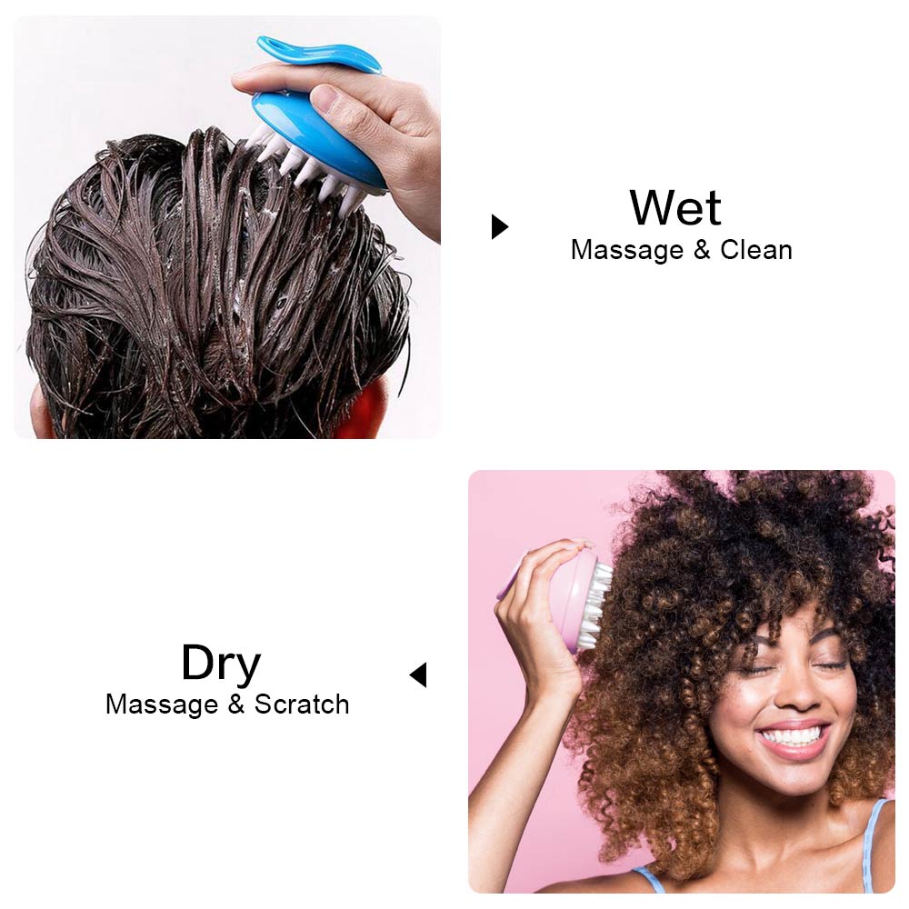 Cepillo de silicona para el cabello Spa, 1 Uds., para lavado de cabeza de cardado, peine de diente ancho, masaje del cuero cabelludo, adelgazante
