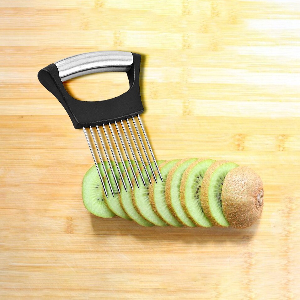 Food Slice Assistant Holder Slicer, kitchen Gadgets kitchen Utensil Holder Onion Cutter Onion Chop Fruit Vegetables Cutter