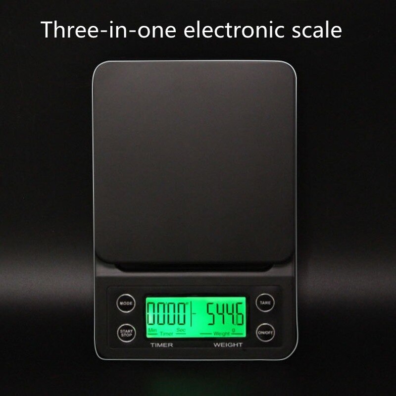 3kg/0.1g 5kg/0.1g Drip Coffee Scale with Timer Electronic Digital Kitchen Scales High Precision LCD Electronic Weight Scales