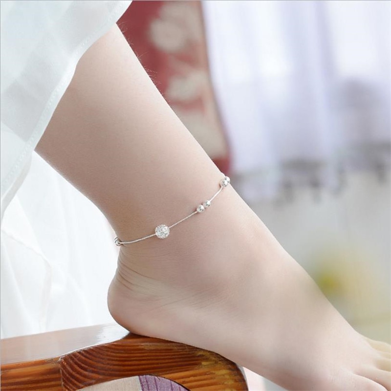 Bracelets de cheville à breloques pour filles, accessoires en argent Sterling 925 de supérieure, bijoux pour femmes: anklets