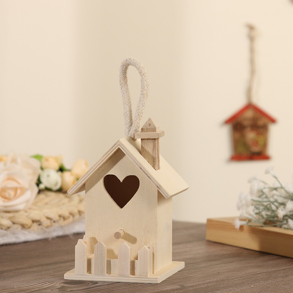Hummingbird House Wood Wooden Hanging Standing Birdhouse Outdoor Garden Decor Animaux Accessoires Chien Pet