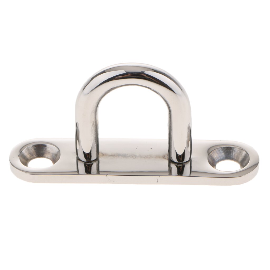 Stainless Steel Oblong Eye Plate Suspension for Training Straps/Sail Shade Hardware