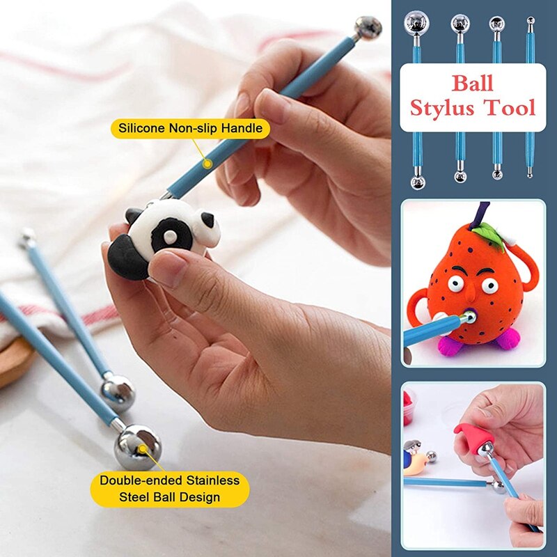 Polymer Clay Tools Ceramic Pottery Modeling Clay Sculpting Tools Great for Beginner Clay Sculpting