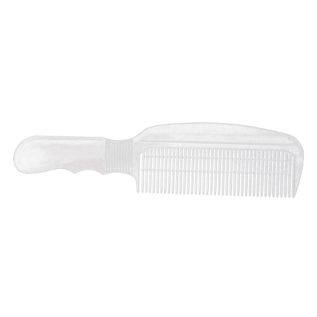 Peine de plástico para cortar el pelo, utensilio plano, de diente fino, pelo graso, peine de peinado