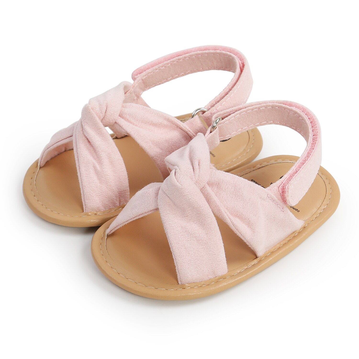 Ma&baby 0-18m zomerschoenen voor baby meisjes fluwelen sandalen klompjes casual pasgeboren babyschoenen: Roze / 0-6 maanden