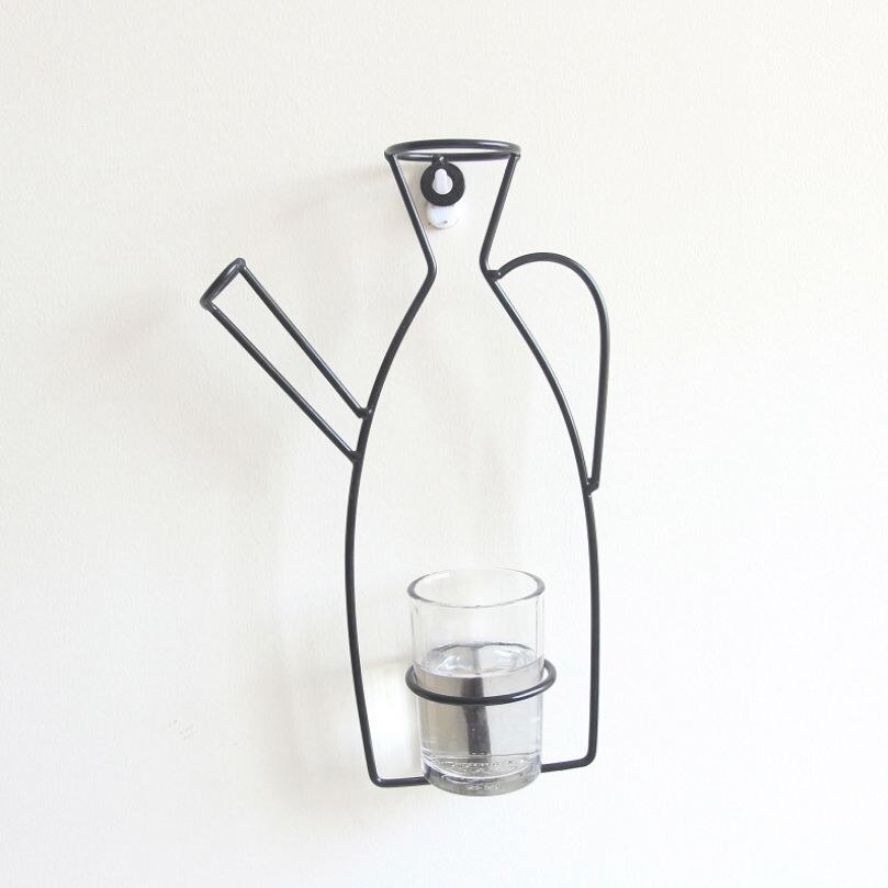 Nordic Style Iron Frame Vase Wall Mount Plant Dried Flower Rack Bottle DIY Shelf Flower Pot Holder Home Storage Rack Display: typeB