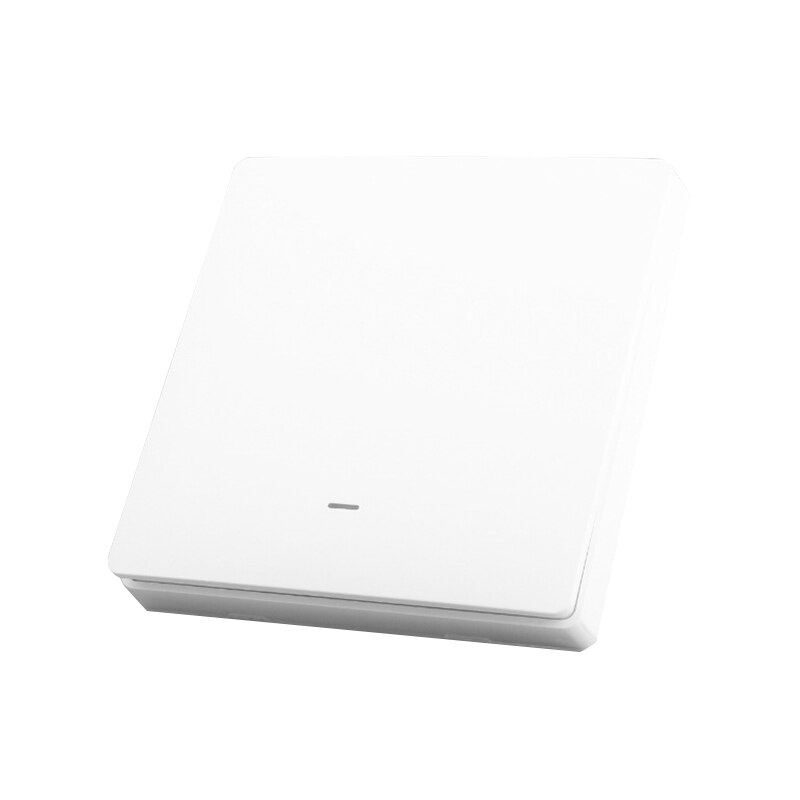 Wifi smart enkel l linje ingen neutral ledning krävs knapp ljus på/av väggströmbrytare eu uk typ 86 x 86mm arbete med apple homekit: 1 gäng