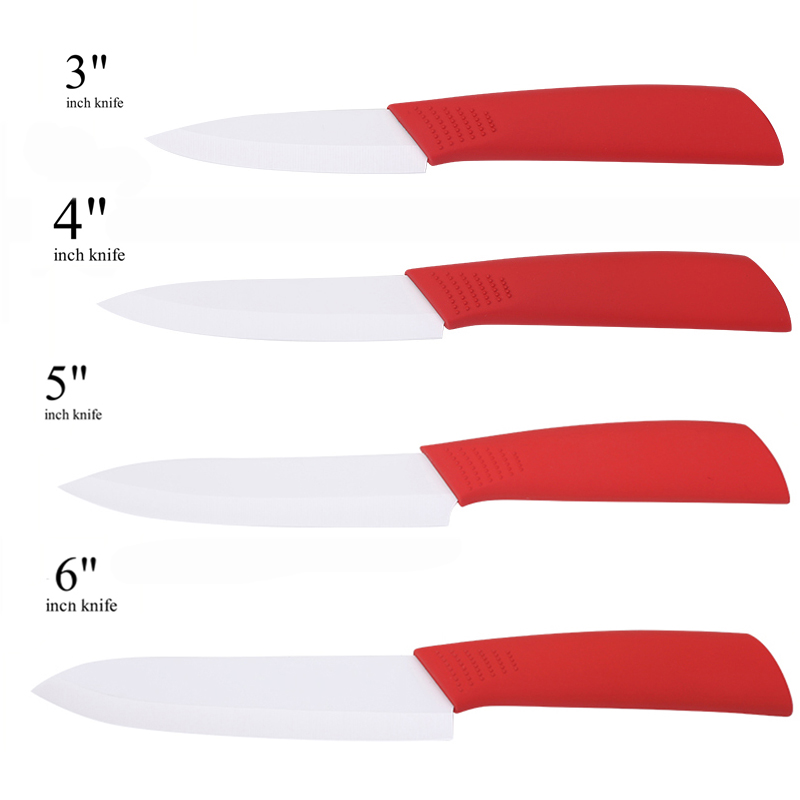 Køkkenknive kogesæt keramiske knive 3 4 5 6 tommer zirconia hvid klinge paring frugt vege kokkniv køkkenredskaber: 3 4 5 6 tommer