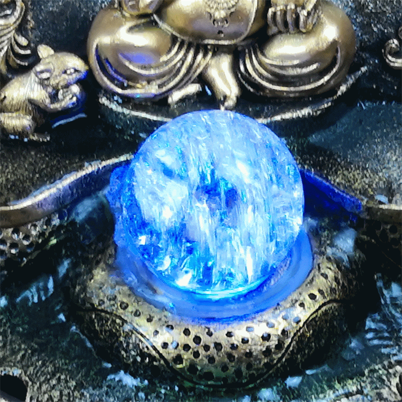 Elephant God Ganesha Lucky Water Fountains Ornaments Good Fortune Feng Shui Craft Indoor Desktop Fountain Air Humidifier