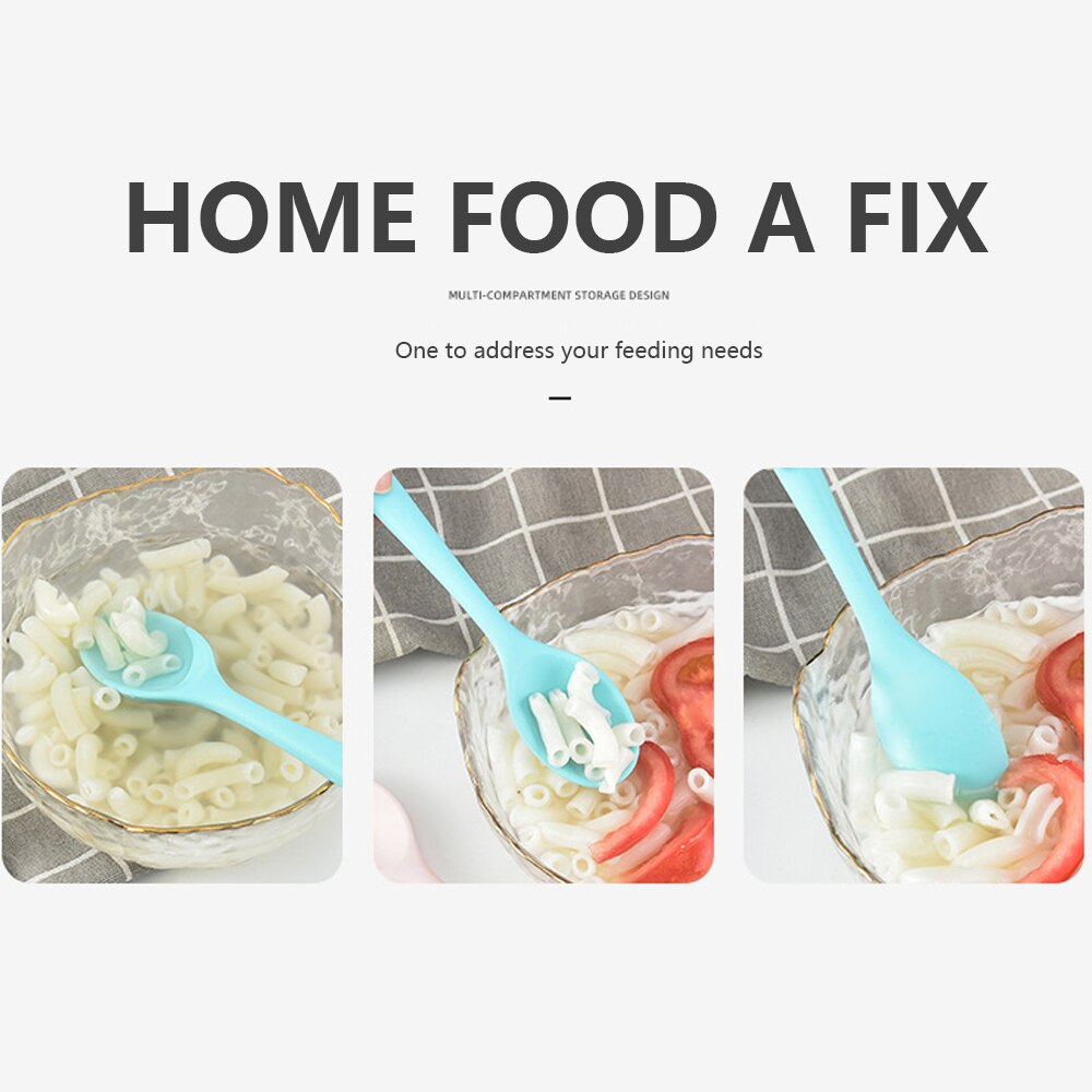 Silicone de grau alimentício longo-manuseado colher de sopa utensílios de mesa colher de cor sólida cozinha colher de silicone talheres acessórios