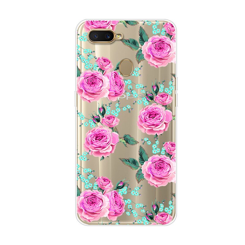 Für OPPO A5S/AX5S Fall Abdeckung 6,2 ''Klar Blume Gedruckt Weiche TPU Phone Cases Für OPPO AX5S EIN 5S Nette Silikon Zurück Abdeckung AX 5S: 30