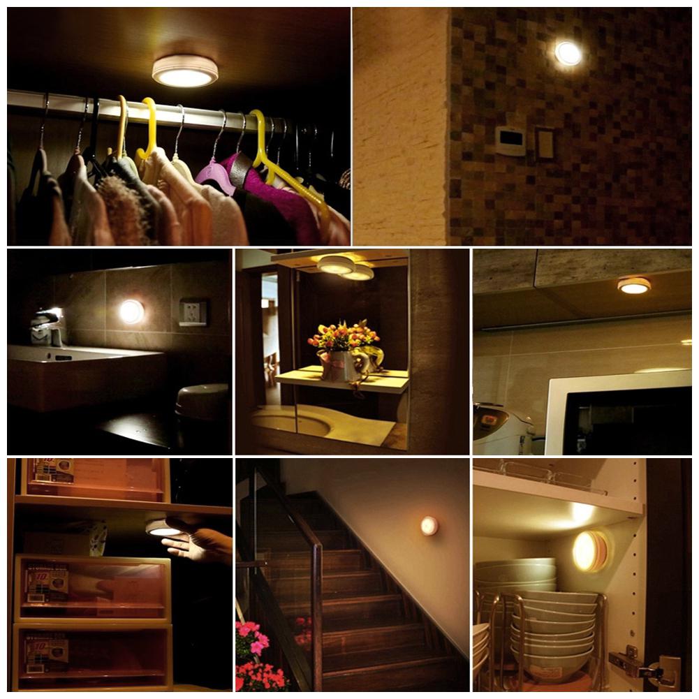 SOLLED PIR Motion Sensor 6 LED Nachtlampje Magnetische Wandlamp Warm Wit Licht Kast Licht Stick-overal
