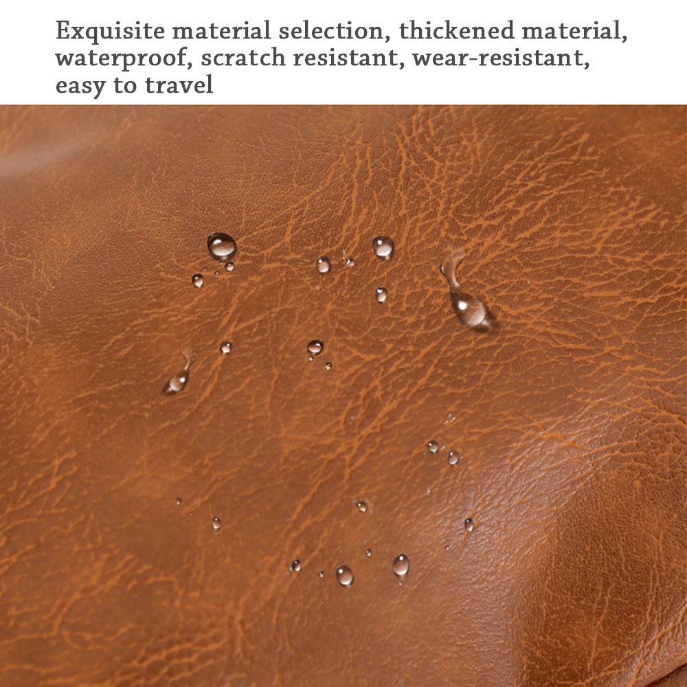 Men's Bags Leather Sling Zipper Pack Chest Shoulder Crossbody Bag