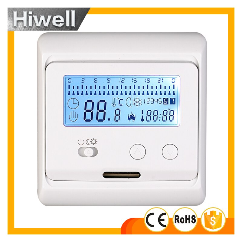 Ikke programmerbar termostat simpel termostat lcd termostat til gulvvarme ce rohs 16a