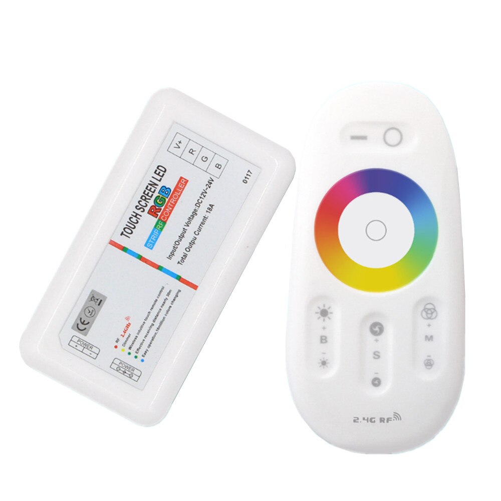 2.4G RGB RGBW LED Strip Controller Touch Remote Control RGB RGBWW Touch Wireless Intuitive RGB Controller DC 12V 24V LED Driver