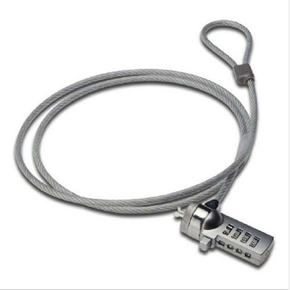 1 Pc/Pack 1.2-Meter Alloy Steel Security Anti-Theft 4-Digit-Password Trick Lock for Computer Laptop & Notebook
