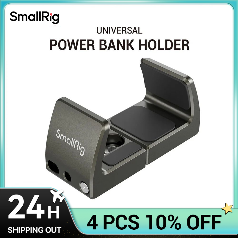Smallrig suporte universal para banco de energia, ajustável para banco de energia com faixa de largura de 53mm a 81mm para vlogging, vídeo shoot 2790