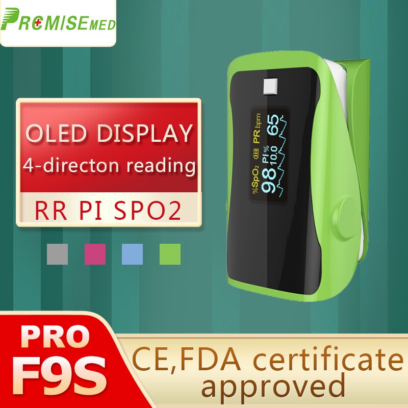 PRCMISEMED Household Health Monitors Pulsioximetro Oximeter Monitor Pulsioximetro OLED Heart Rate SPO2 Pulse Oximeter-Green