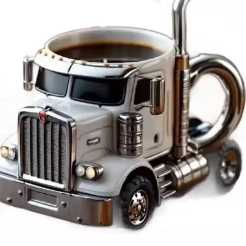 Resin Craft Truck Image Children's Adult Coffee Cup Mug Home Desk Desktop Car Decoration Ornament Birthday