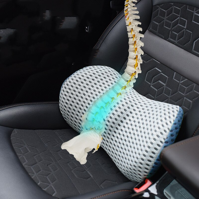 Autostoel rugkussen taille ondersteuning kantoor auto taille kussen stoelzitting kussen memory foam rug taille kussen lage rugpijn