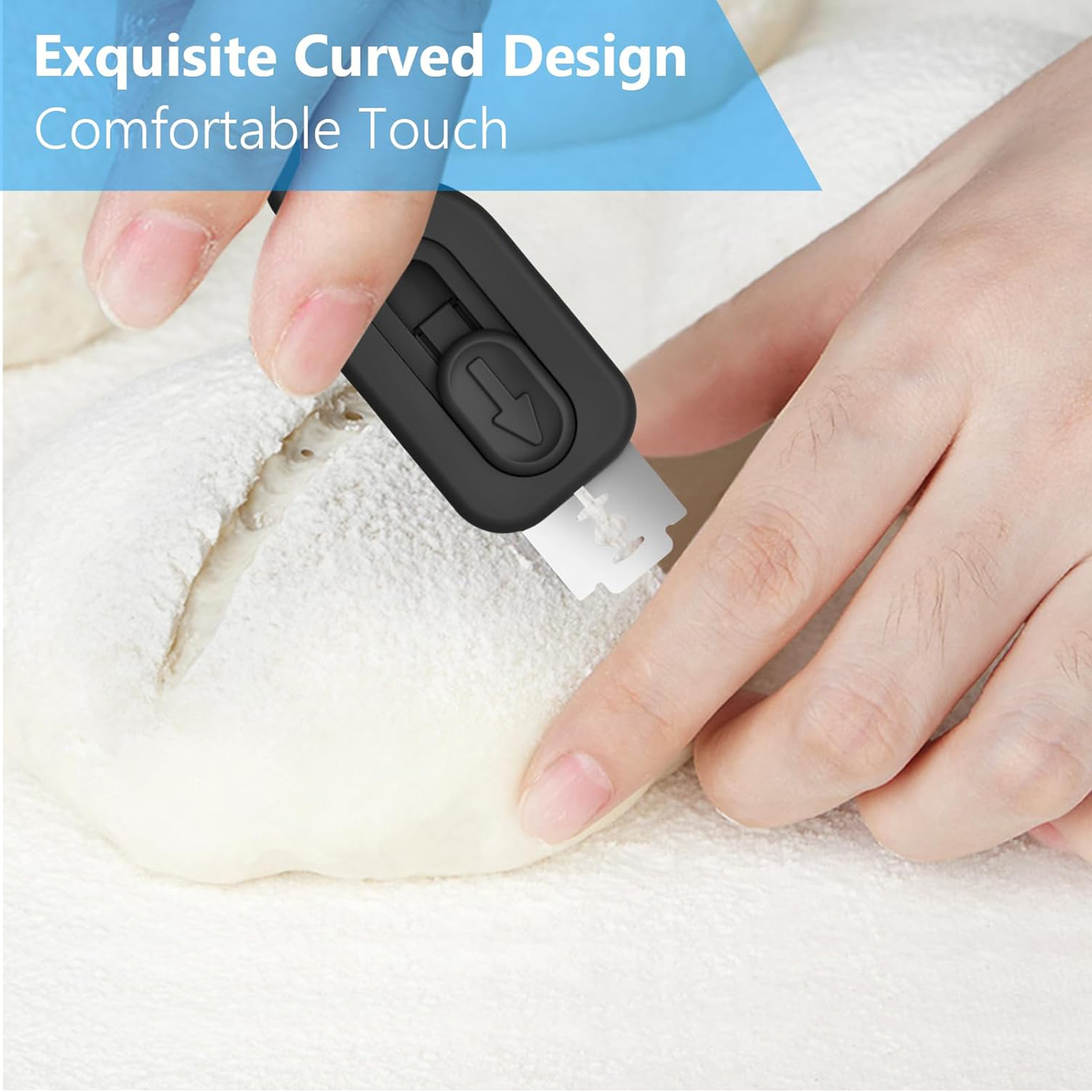 Bread Texture Cutting Knife Reduces Friction and Not Tear the Bread for Bagels Baguettes Fruits
