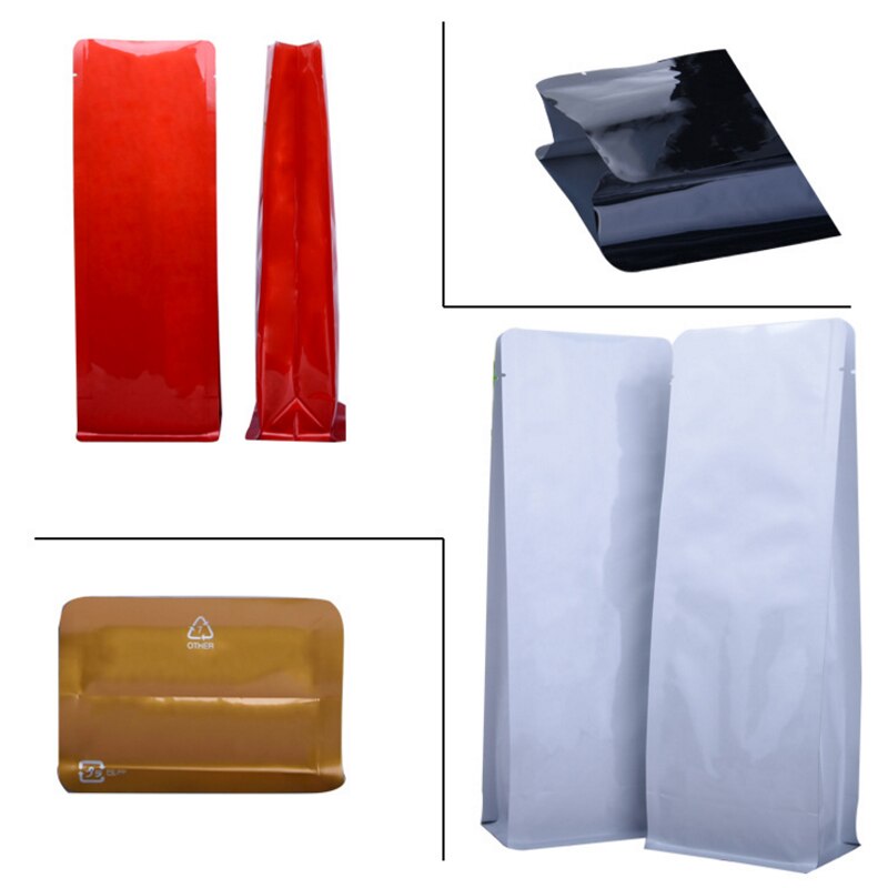 Sachet d'emballage en feuille d'aluminium pour café et thé, sachet octogonal, scellé, lot de 50