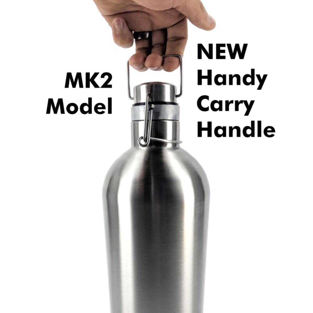 home brew 2L beer bottle ULTIMATE Vacuum Double Wall Insulated Beer Growler, 304 SS