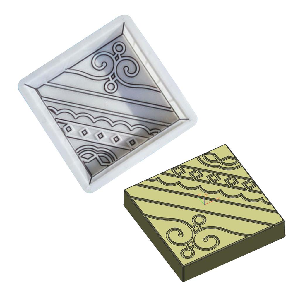 QSCTYG Betonnen mallen baksteen steen mal bestrating doe-het-zelf pad maker mal bestrating cement baksteen de steen weg bestrating mallen gereedschap voor tuin decoratie 248 (kleur: 2 stuks C