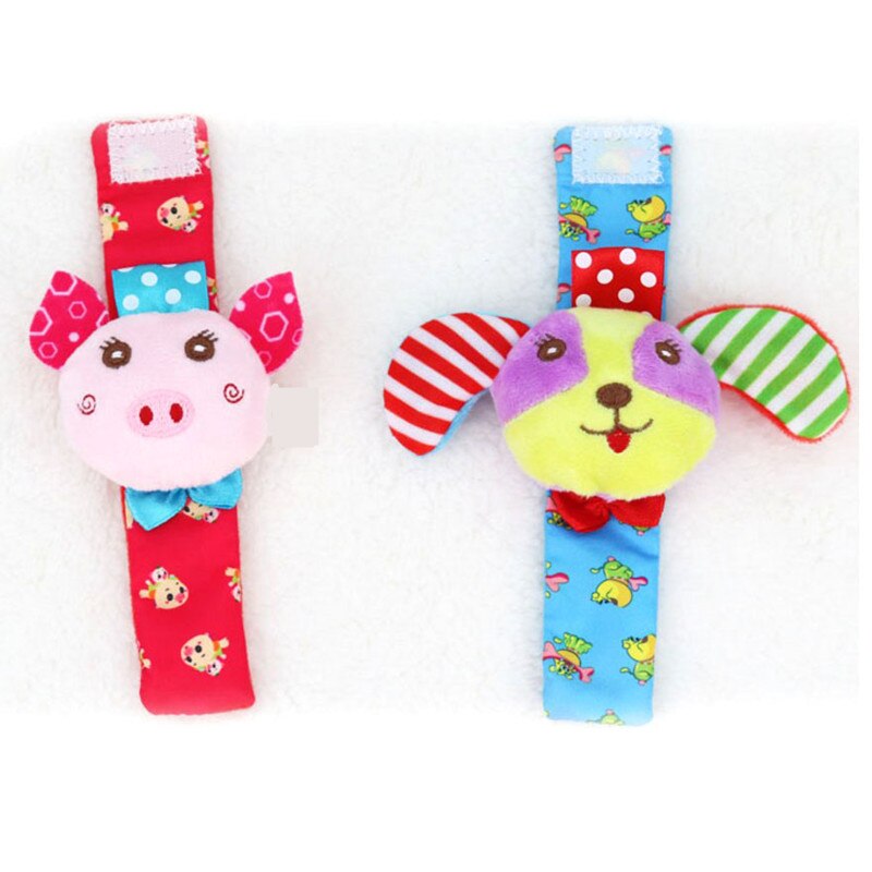 Sozzy-SONAJA de muñeca con dibujos de cebra para bebé, calcetines suaves para bebé, conjunto educativo, el mejor , juguetes para niño y niña: T 2pcs wrist rattle