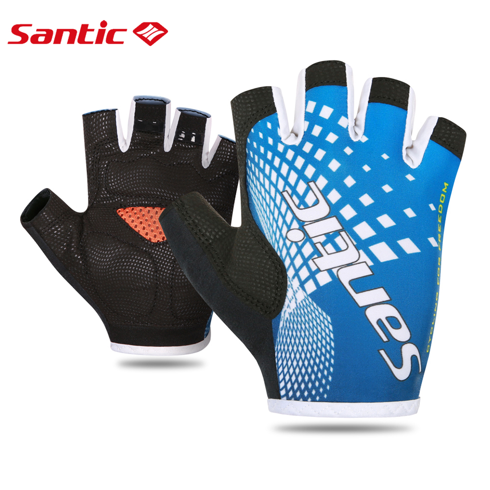 Santic sykkelhansker mtb sykkel halvfingerhansker mesh pustende absorberende svette sykkelvott ridning sportsutstyr