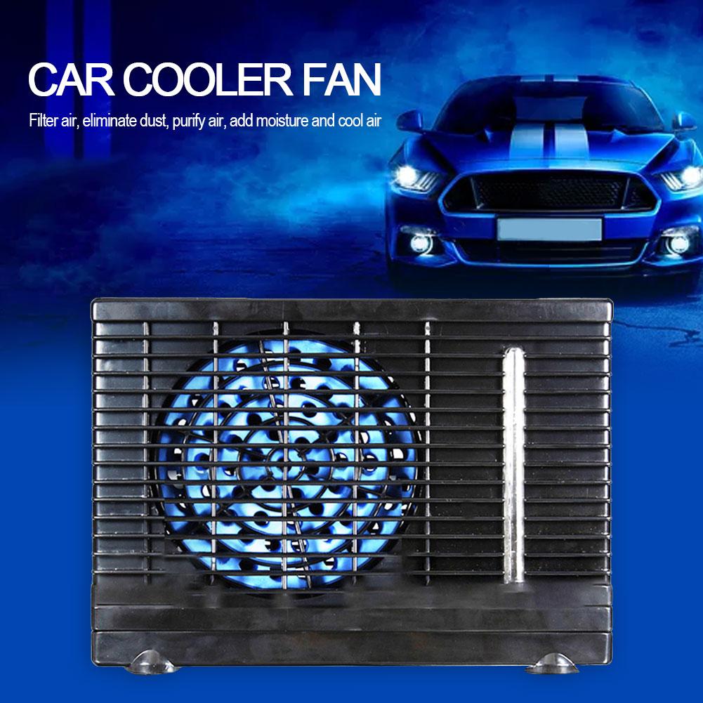 Portable Mini Car Air Conditioner Home Car Cooler Cooling Fan Vehicle Electronic Air Cooler Cooling Fan 12V Black