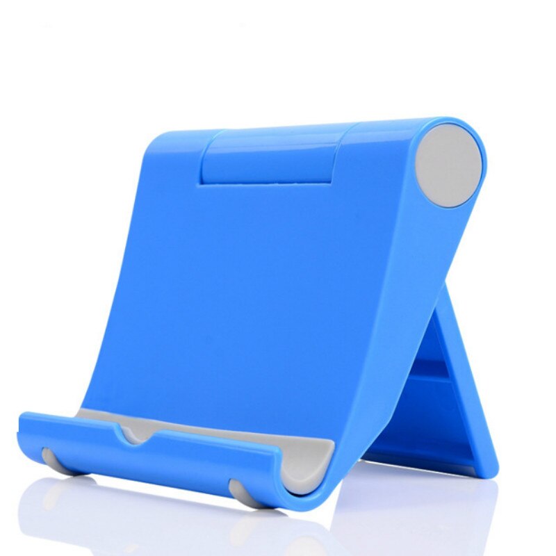 Multi-winkel Einstellung Dreh Faule Schreibtisch-Telefon Tablette Universal- Halterung Faltbare praktisch Halfter Steht: Blau