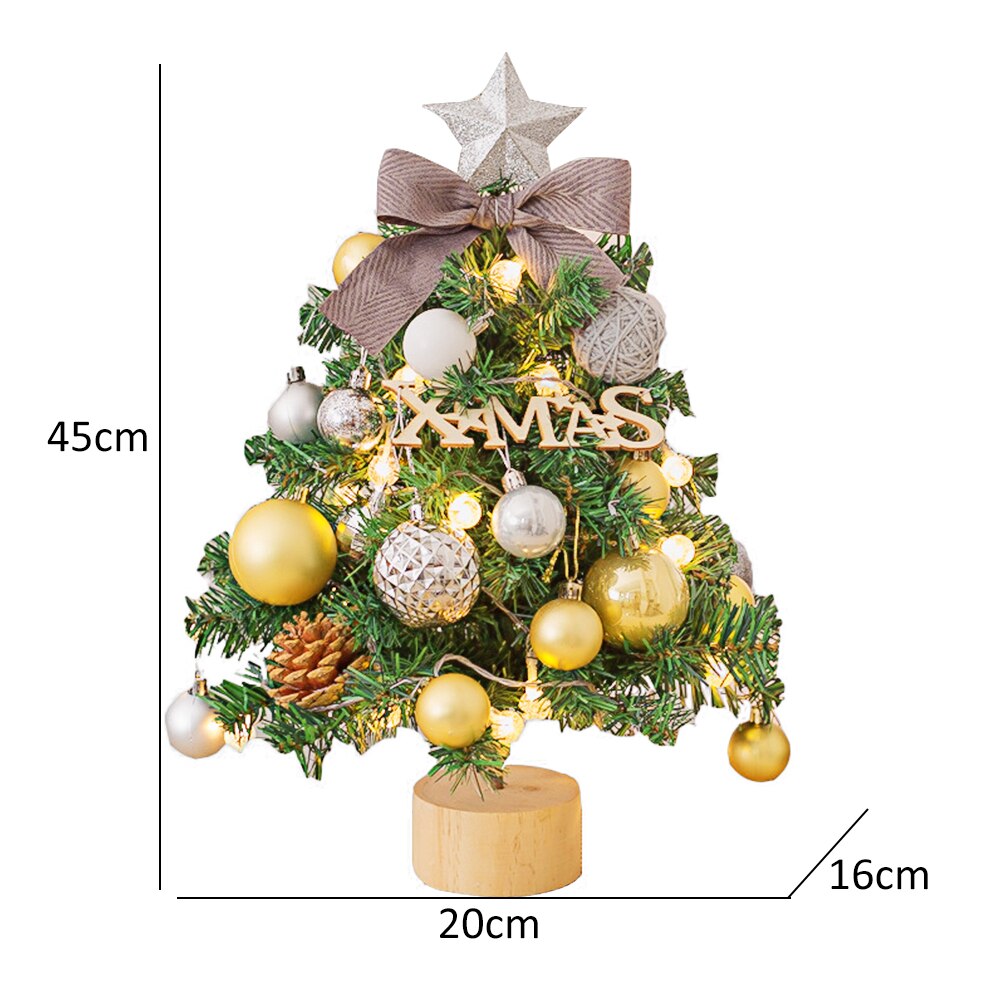Desktop Mini Christmas Tree Led Lights Home Decoration Tabletop Pine Tree Xmas Tree Christmas Decoration Ornament Year: Default Title