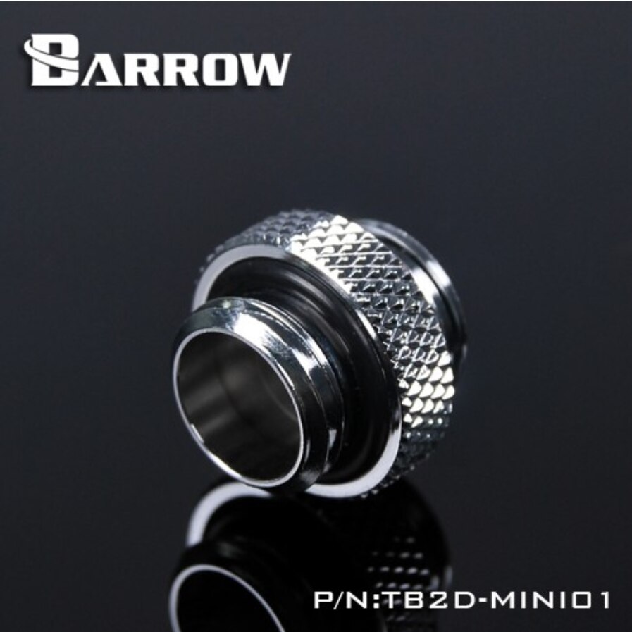 Barrow G1 / 4 ''Mini Dual Buitendraad Aansluiting Dubbele Male Adapter Draad Aansluiting Voor Water Koelsysteem TB2D-MINI01: silver