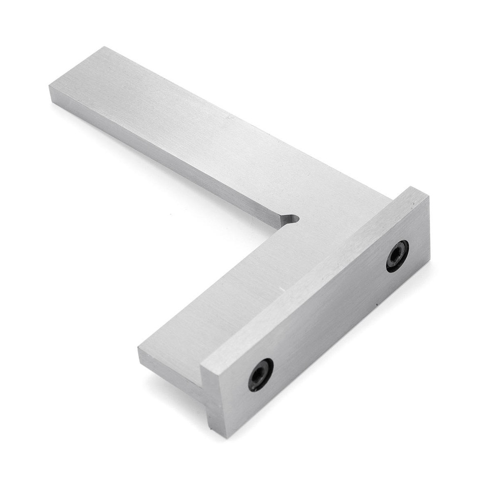 JUSTINLAU 100x70mm 90 Degree Angle Corner Square Ruler Wide Base Gauge Woodworking Tool