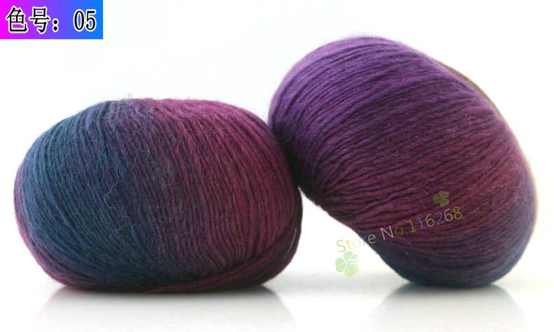 6 Stuks * 50G 100% Australische Wol Regenboog Garen Voor Breien Hand Geweven Lijn Knit Hand Gehaakte breien Regenboog T50: 05