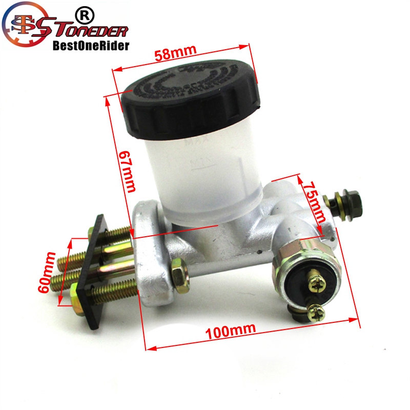 Mabutingti Hoofdremcilinder achter geschikt voor Go Kart UTV 90cc 110cc 125cc 150cc 200cc 250cc voor Kandi BMS Kinroad Roketa Baja SUNL Kazuma hydraulische rempomp remcilinder