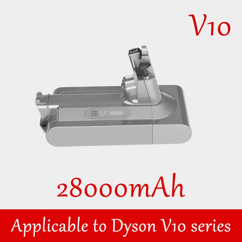 per Dyson V6 V7 V8 V10 tipo A/B 28000mAh batteria di ricambio per aspirapolvere portatile senza cavo Dyson: Rosso