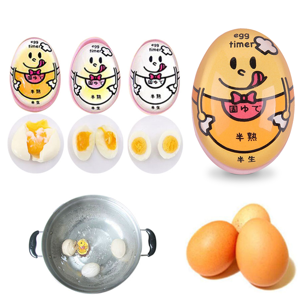 1pcs Egg Timer Water Boiling Kitchen Egg Cooker Color Changing Resin Egg Tool Cooking Helper Reminder For Home Outdoors