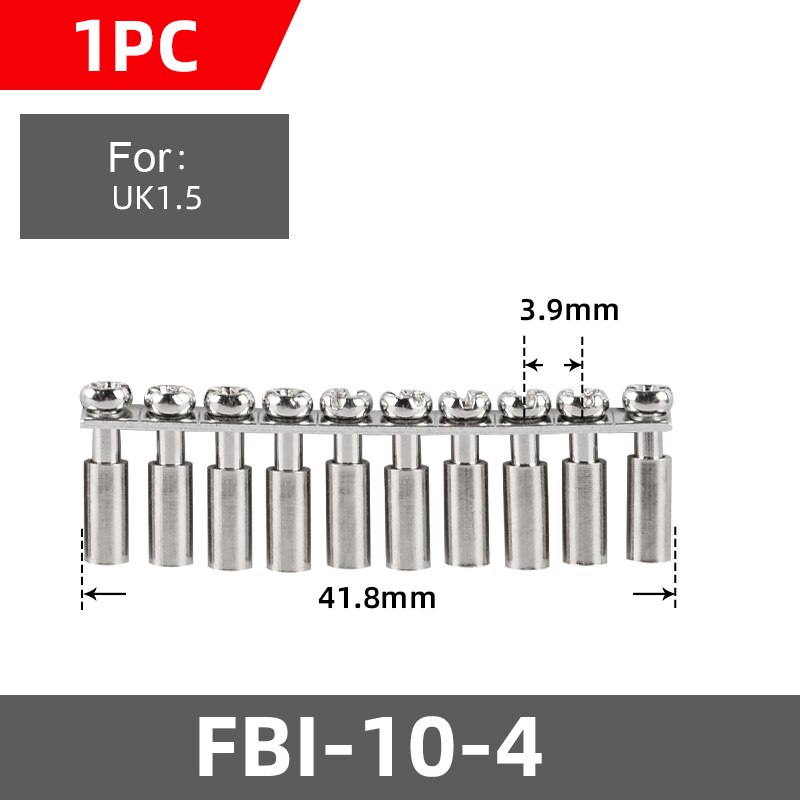 ZYCN 1PCS Fixed Bridge FBI 10-4/5/6/8 For UK-2.5B 5N UDK-4 Din Rail Screw Terminal Block Accessories: Beige