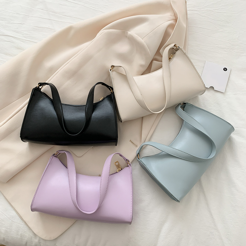 Populaire Simple femme sac quotidien décontracté en cuir PU fronde sac à main sac à main femmes chaîne épaule sac à bandoulière