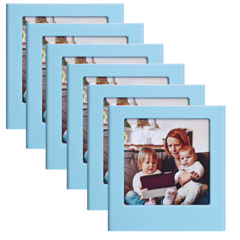 Magnetische Bilderrahmen für Fujifilm Instax Platz SQ1 SQ6 SQ10 SQ20 SP-3 Filmpapiere, doppelseitige Magnete Kühlschrank Bilderrahmen: Blau