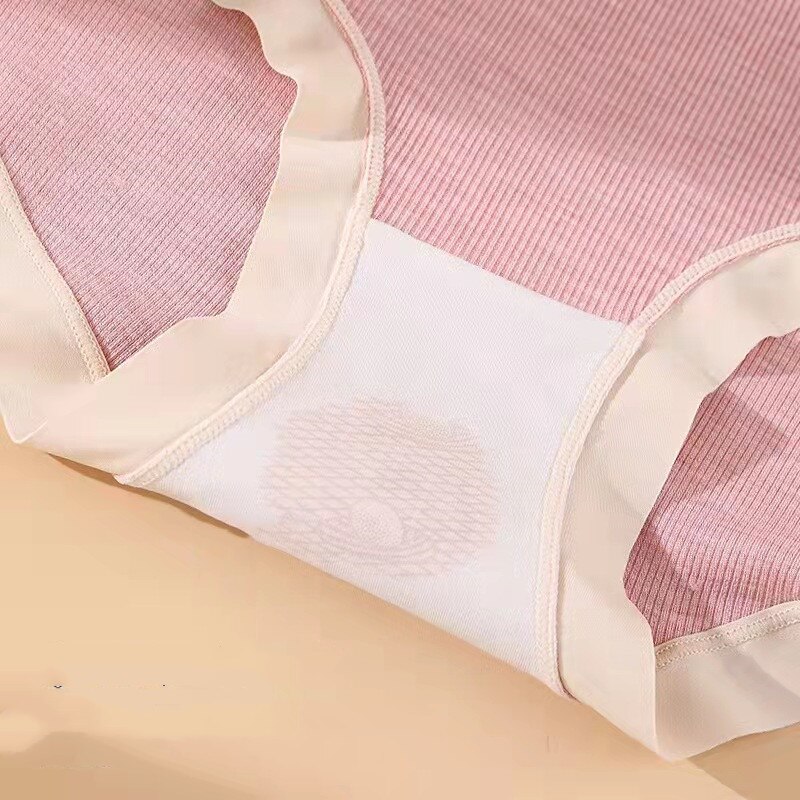Bragas de algodón para mujer, ropa interior de cintura alta, talla grande, suave, sin costuras, calzoncillos, lencería 3XL