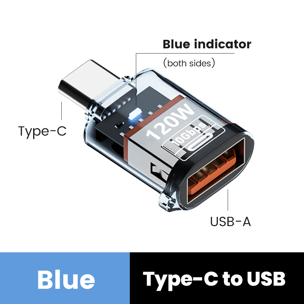 adapter USB C OTG 120W Typ C robić USB przenosić Danych Ładowanie adapter 10Gbps USB Żeńnarty robić Typu C Męnarty Złącze dla IPhone 16 15: zielony