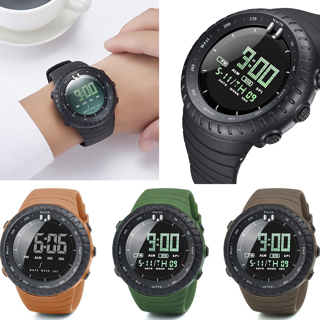 Luxe Datum Tijd Elektronische Horloge Mode Heren Horloge Led Digitale Horloge Mannen Horloge Casual Sport Horloges Reloj De Hombre